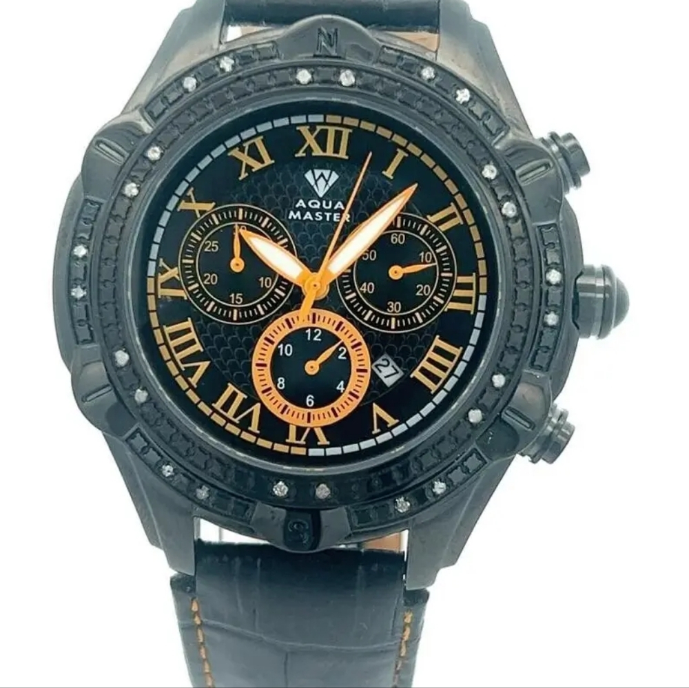 Aqua Master .45ct Diamond Bezel Men's Watch